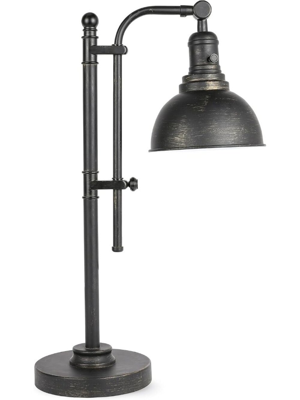 New Rustic Desk Lamp, Adjustable Industrial Table Lamp for Home Office
